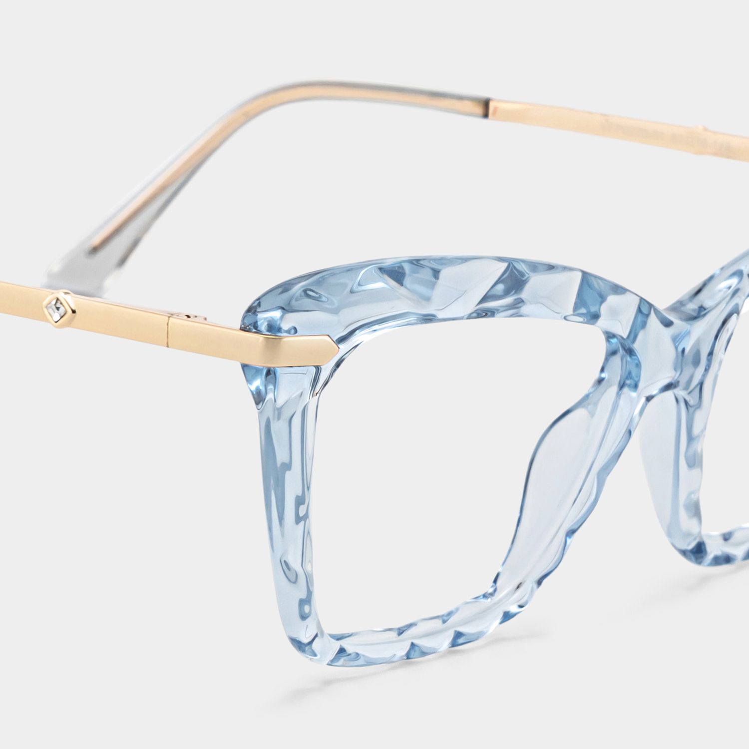 Juliet Cateye Light Blue Eyeglasses and Translucent Frame4