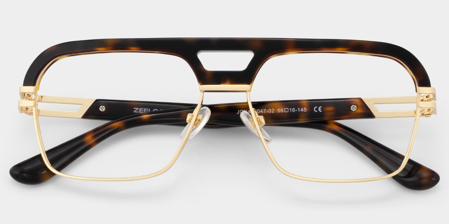 Griff Tortoise Aviator Eyeglasses for Men | ZEELOOL