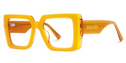Parris Rectangle Mustard Yellow Glasses1