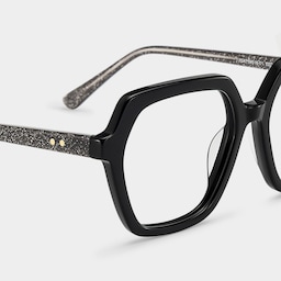 Devon Geometric Black Glasses5