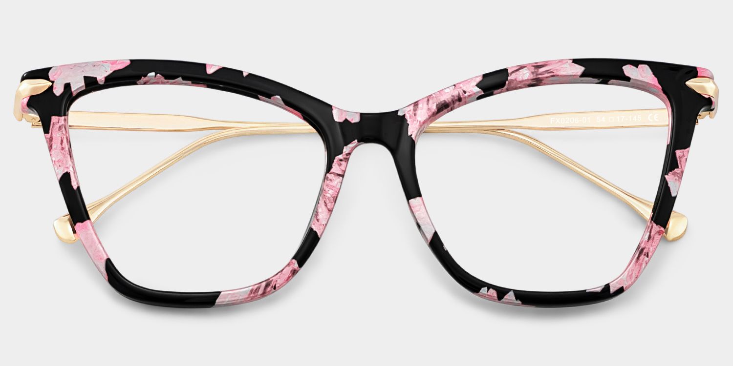 Hilary Butterfly Pink Floral Frame Eyeglasses | Zeelool