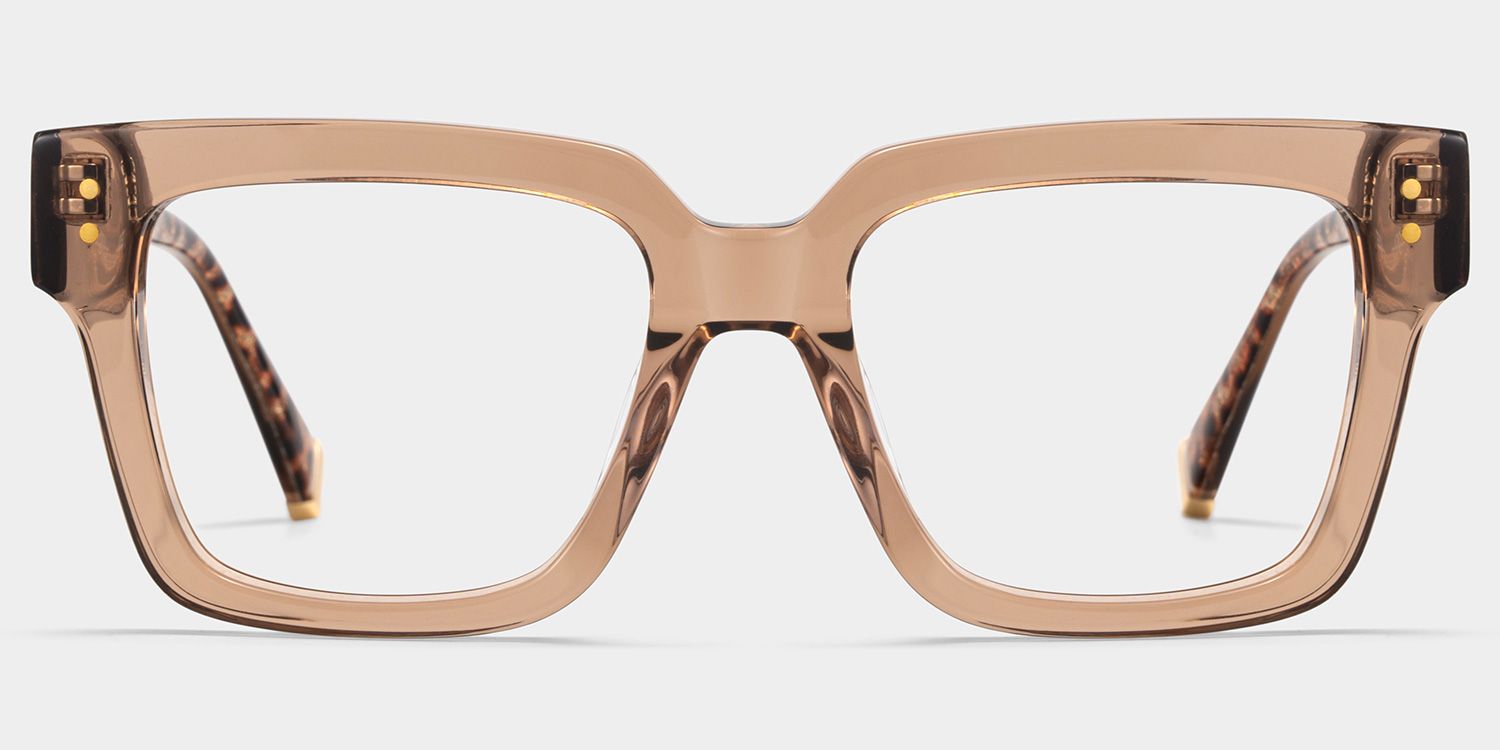 Caius Beige Frame Glasses with Square Frame Online | ZEELOOL5