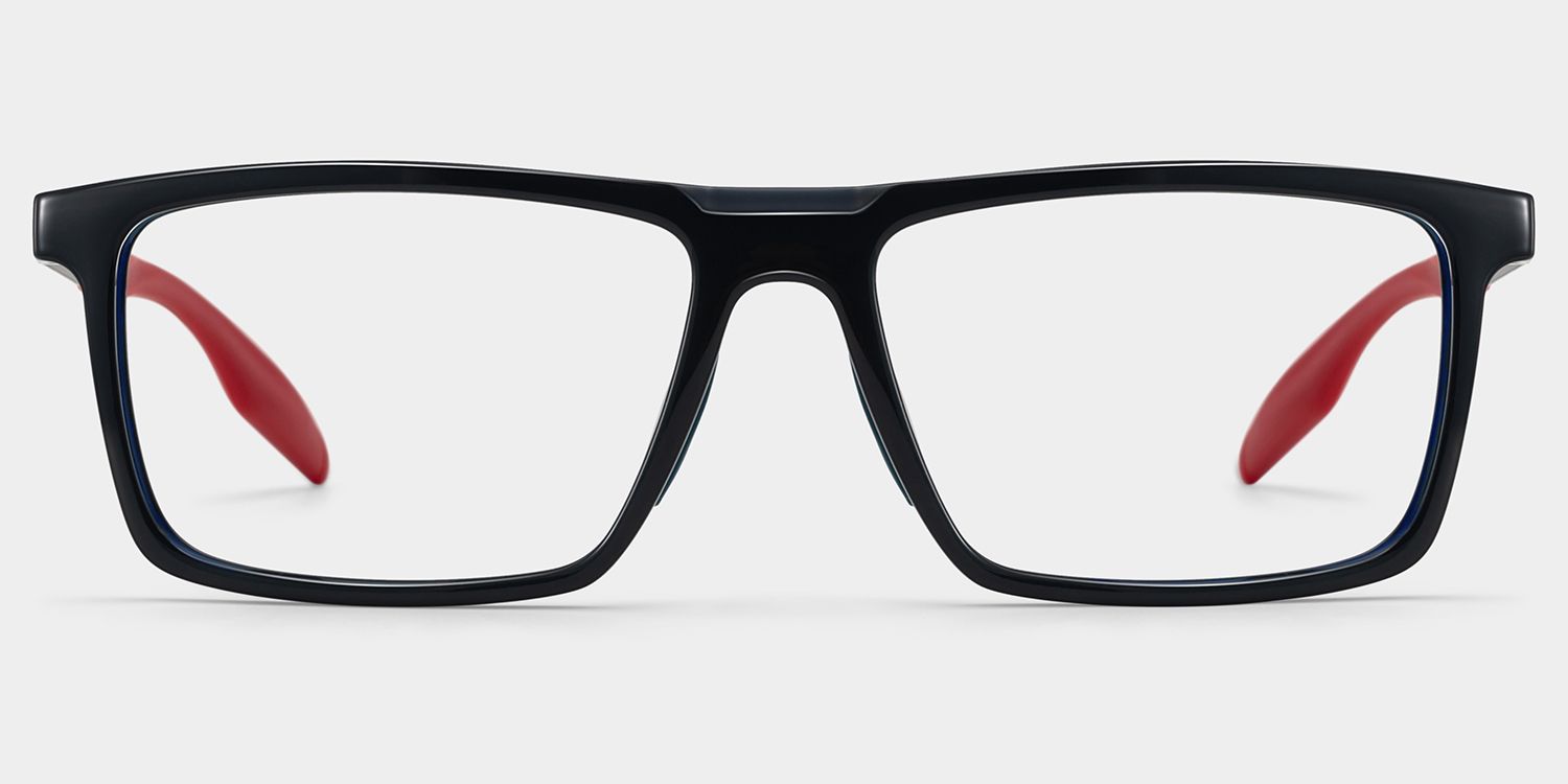 Active Blue Red Frame Glasses with Rectangle Frame Online | ZEELOOL1