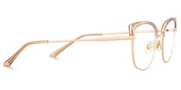 Beau Cat eye Champagne Gold Glasses4