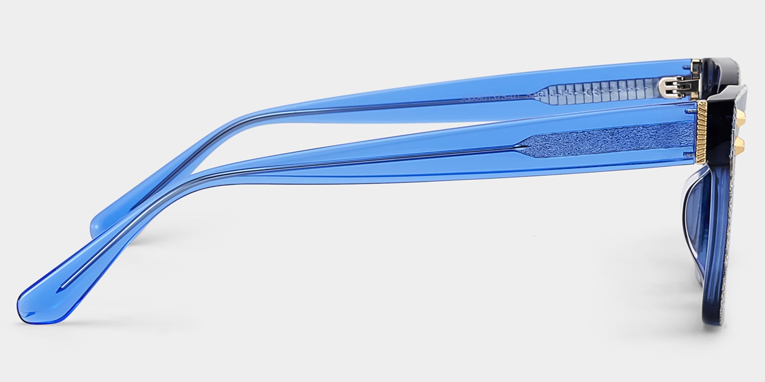 Luxe Square Blue Glasses4
