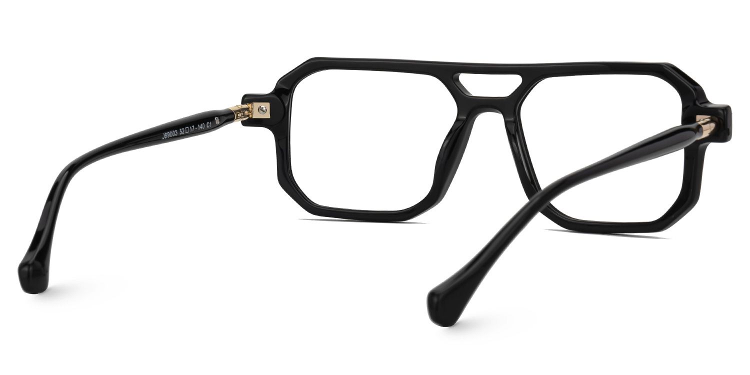 Black Brackett Aviator Frame Eyeglasses | ZEELOOL Canada3