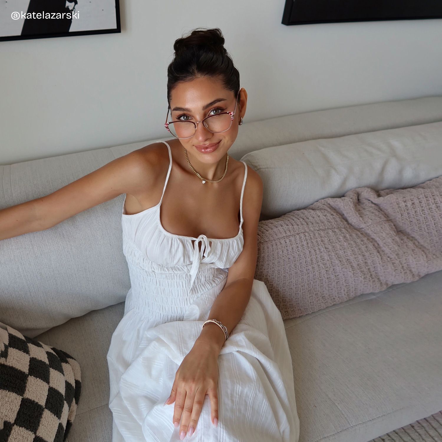 Mariana Brown Frame Glasses with Rectangle Frame Online | ZEELOOL7