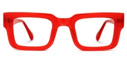 Glaucia Red Square Glasses0