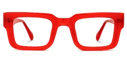 Glaucia Square Red Glasses0