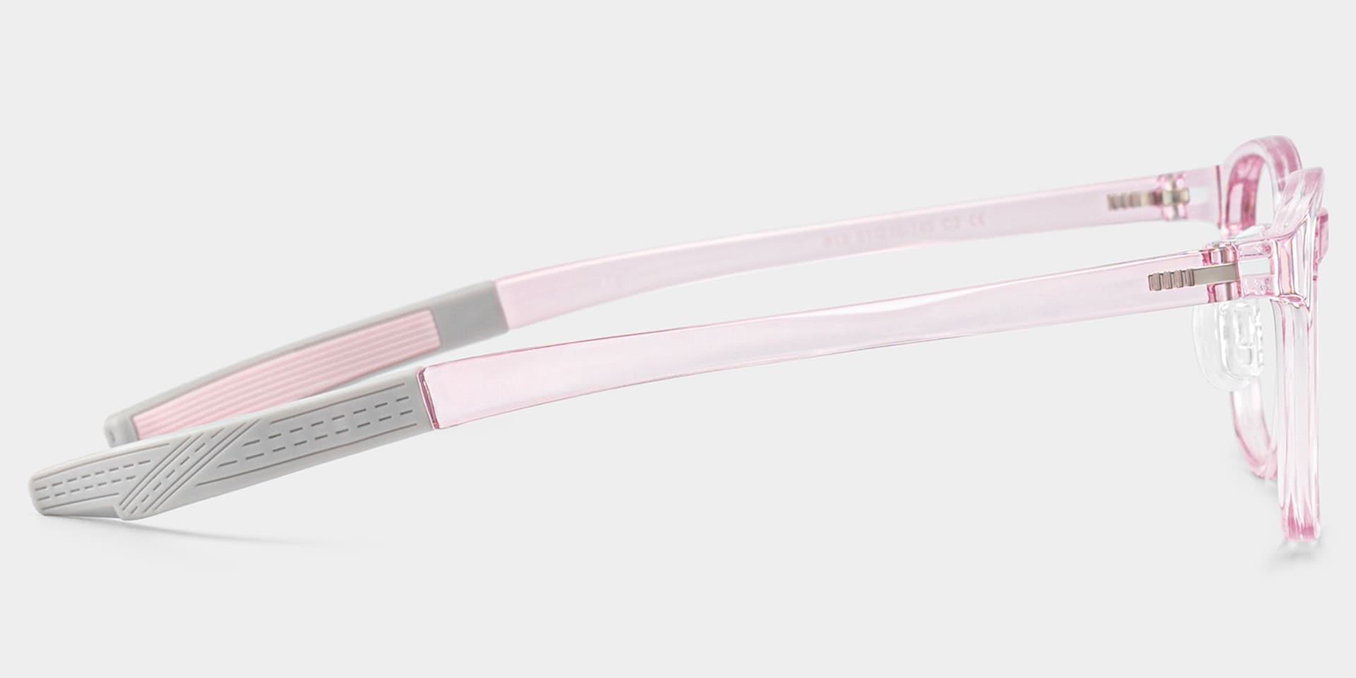 Cody Rectangle Clear Pink Glasses3