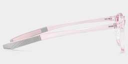 Cody Rectangle Clear Pink Glasses3