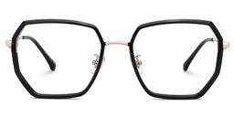 Javonia Geometric Black Glasses0
