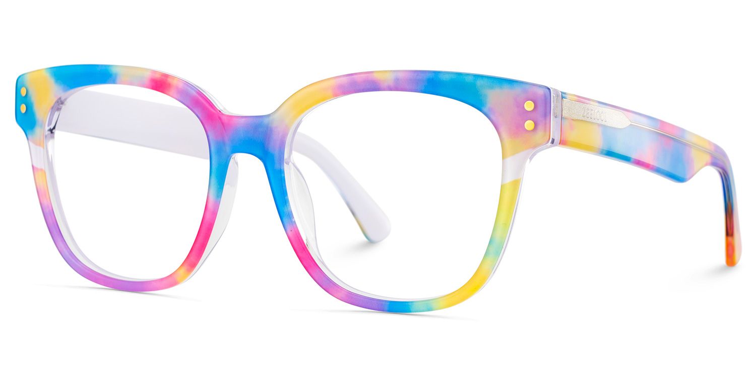 Dante Eyeglasses in Square Multicolor Frame | Zeelool3
