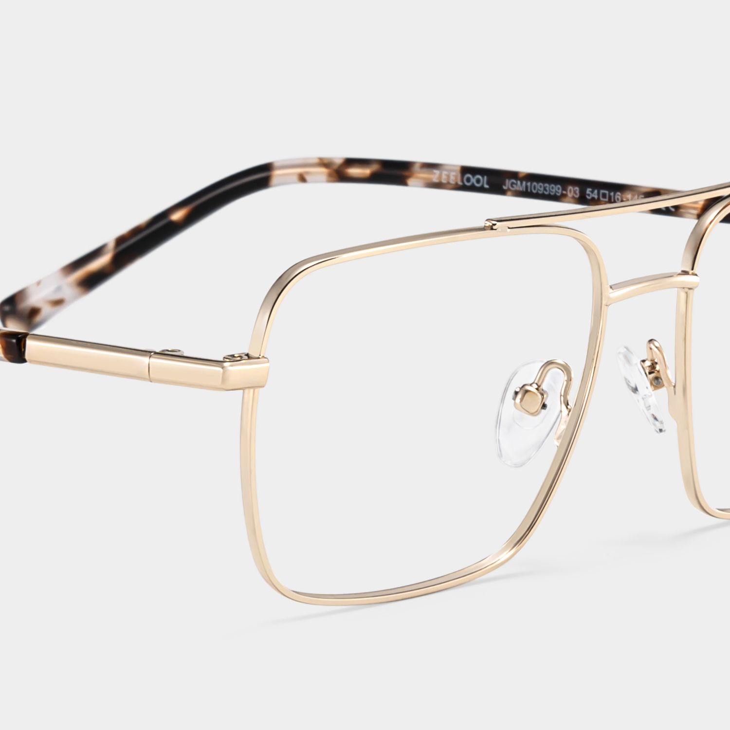 Iris Light Gold Frame Glasses with Aviator Frame Online | ZEELOOL6