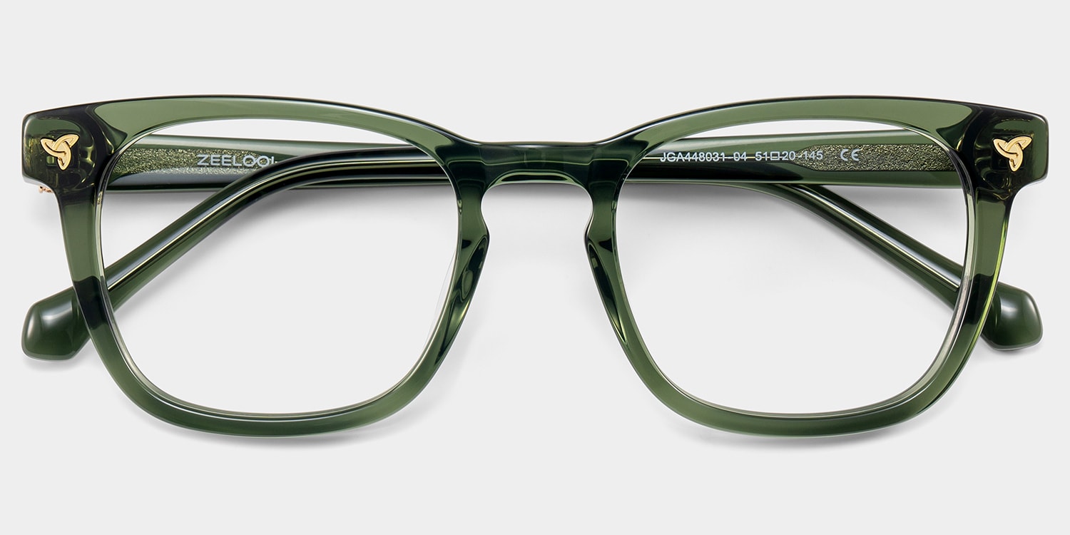 Heather Square Green Glasses2