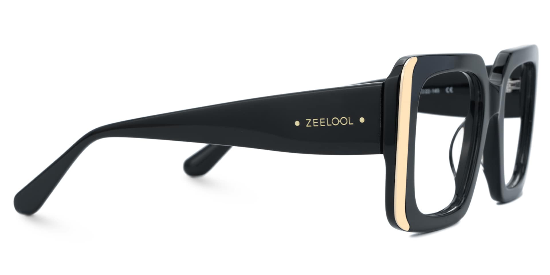 Black Rectangle Eyeglass Frames - Jesse Acetate Frame Glasses2