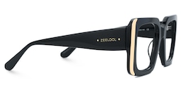 Jesse Rectangle Black Glasses2