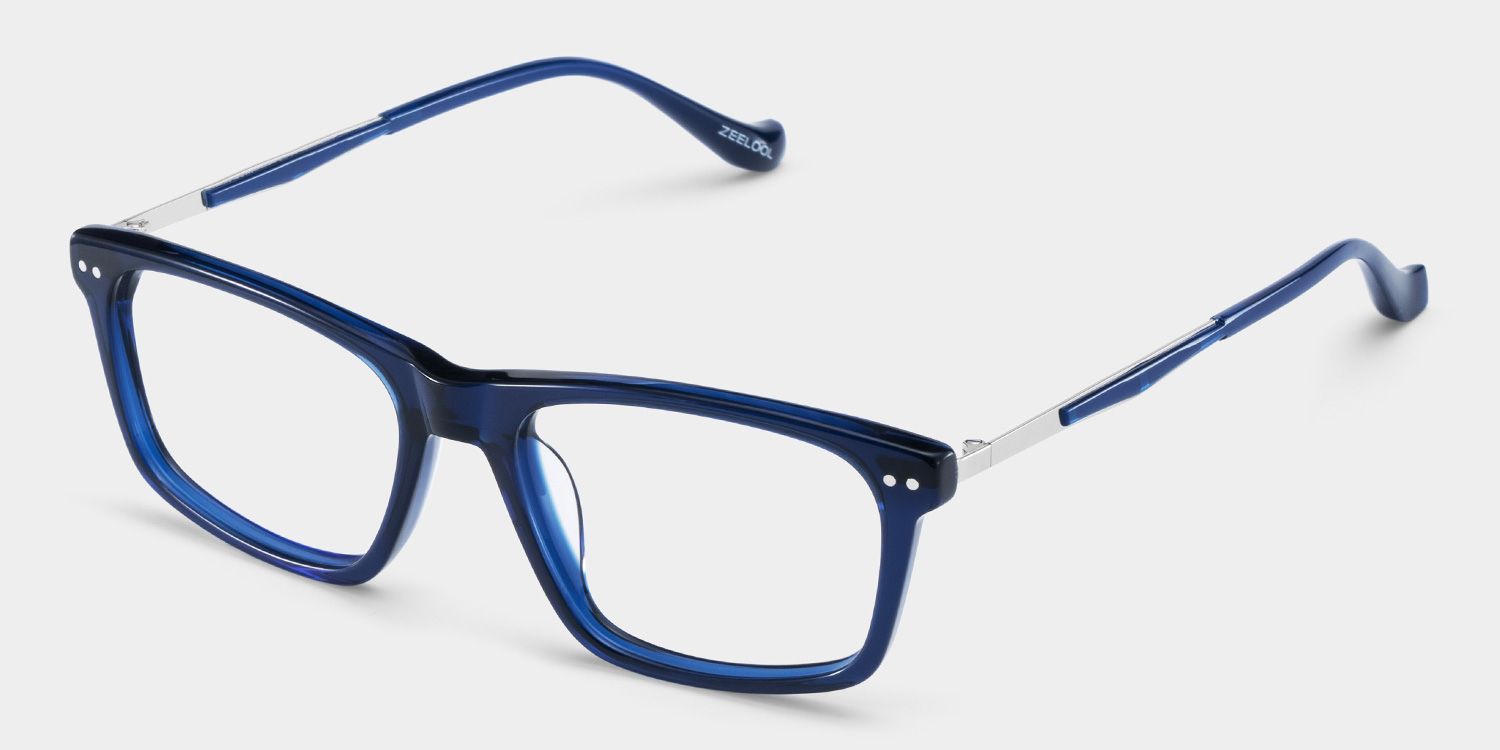 Cozy Blue Frame Glasses with Rectangle Frame Online | ZEELOOL6