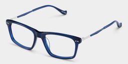Cozy Rectangle Blue Glasses6