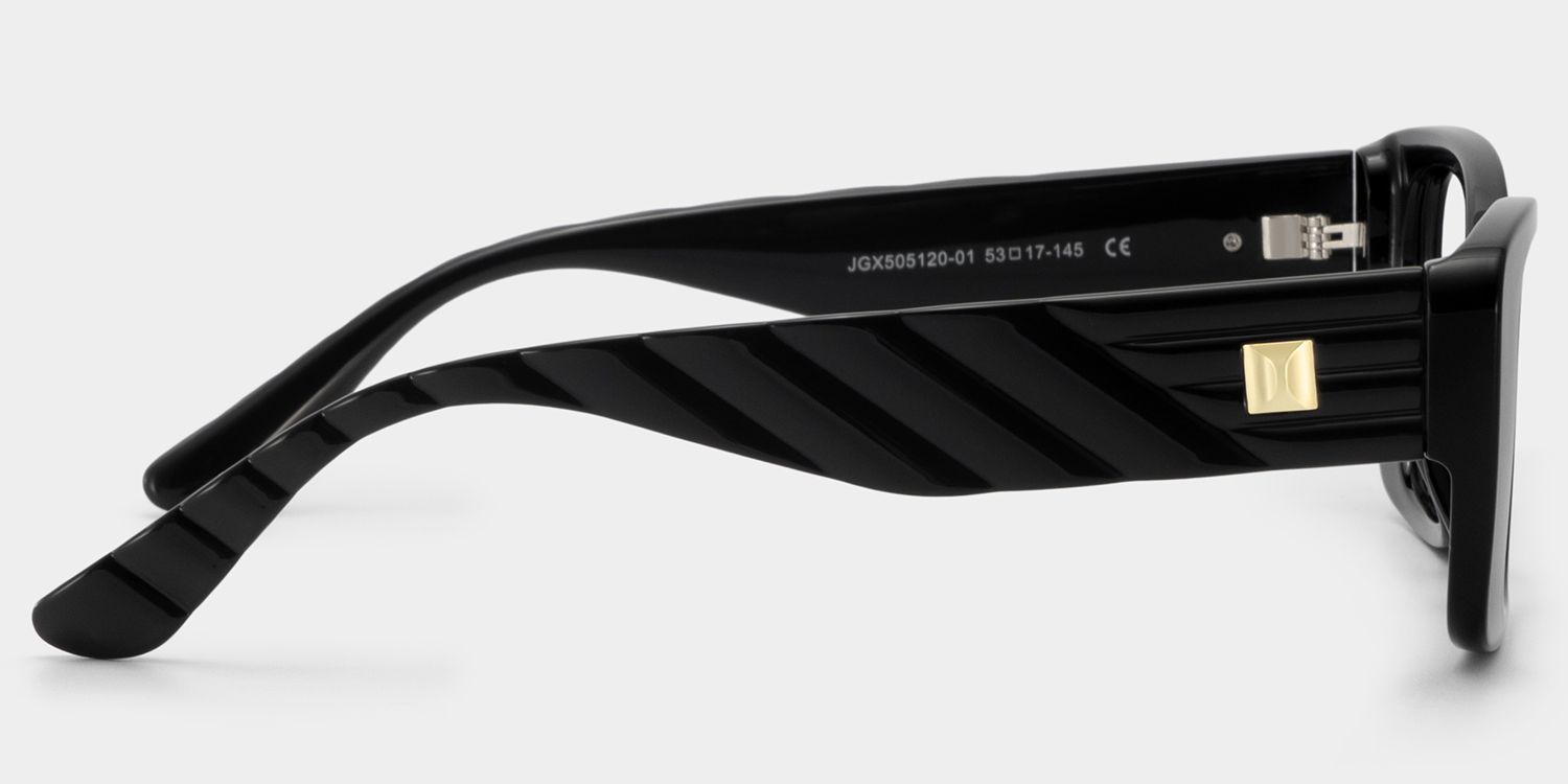 Hannah Black Rectangle Frame Eyeglasses | ZEELOOL4