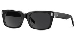 Fayssel Rectangle Black Glasses2