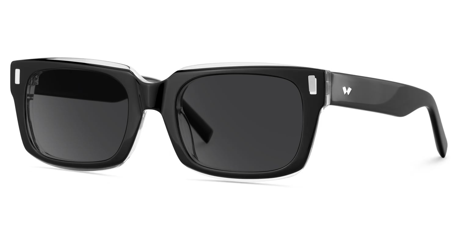 Fayssel Rectangle Black Glasses2