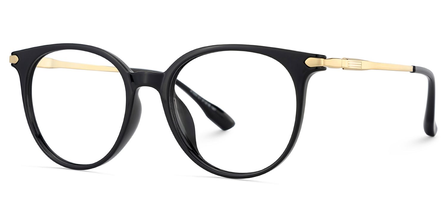 Mila Round Black Frame Eyeglasses for Woman| ZEELOOL3