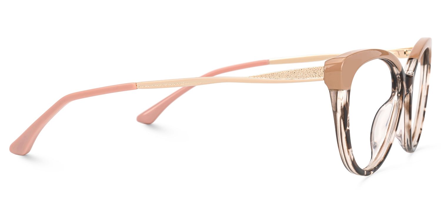 Marcus Cat-eye Cameo-Brown Frame Glasses | Zeelool Optical2