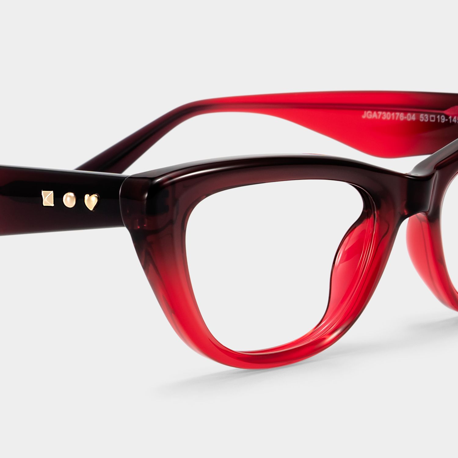 Amabel Gradient Red Cat-Eye Glasses | ZEELOOL5