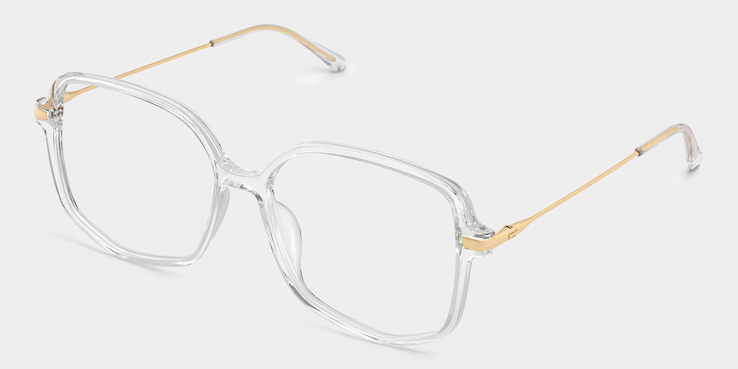 Payton Geometric Clear Eyeglasses | Zeelool Optical2