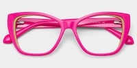 Blaise Cat-Eye Pink Green Glasses2