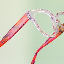 Jett Square Red Clear Glasses8