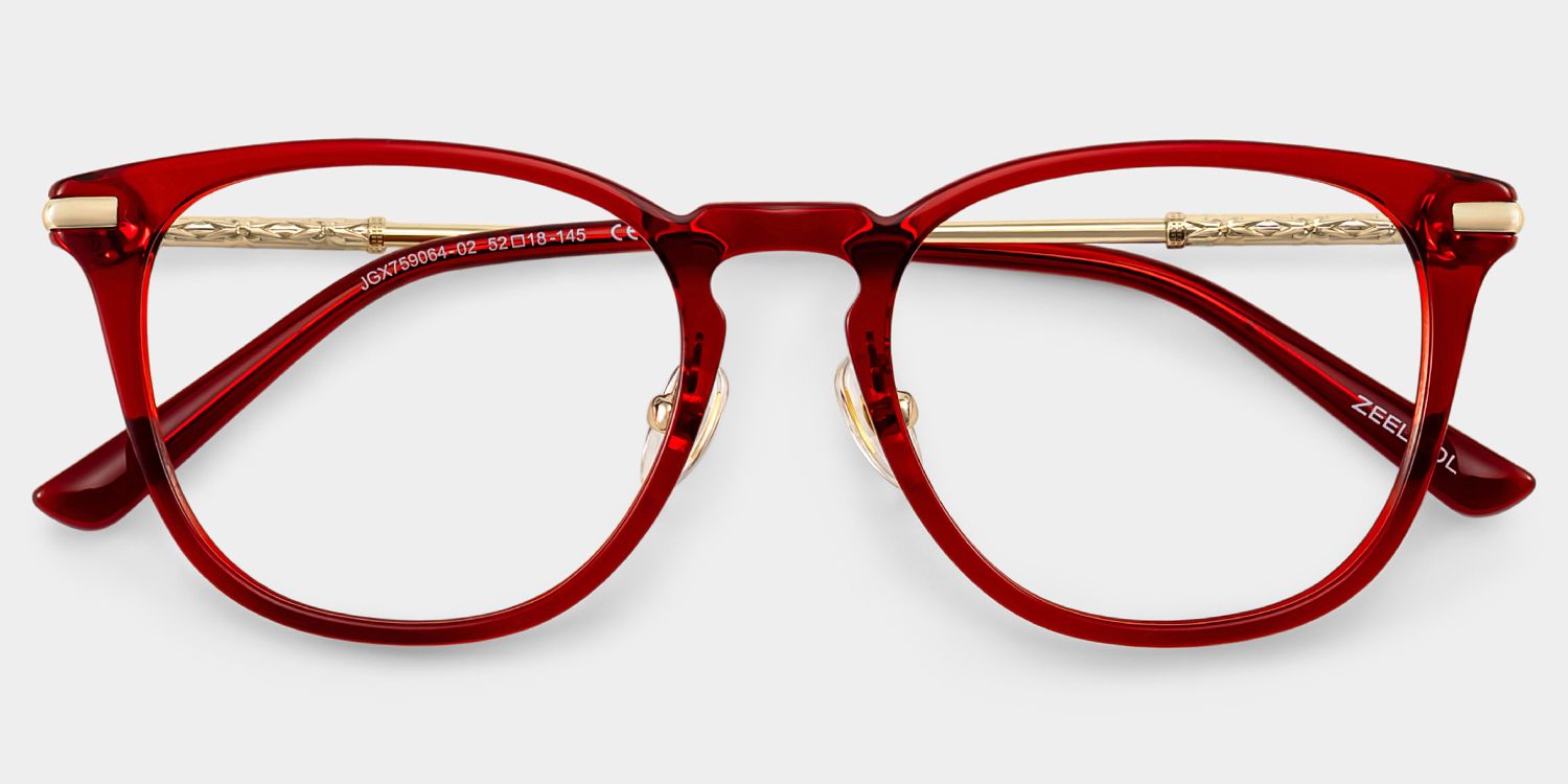 Laura Red Frame Glasses with Square Frame Online | ZEELOOL2
