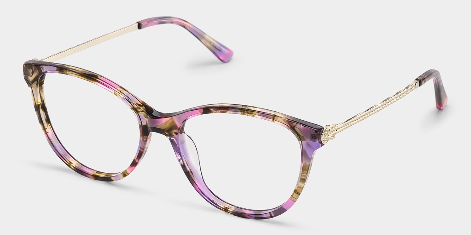 Eli Round Mixed Glasses Frames with Flowers for Women | ZEELOOL3