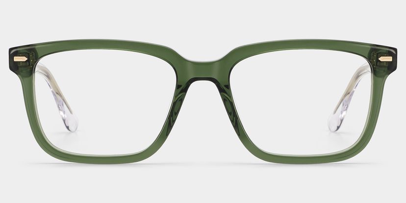 George Rectangle Green Glasses