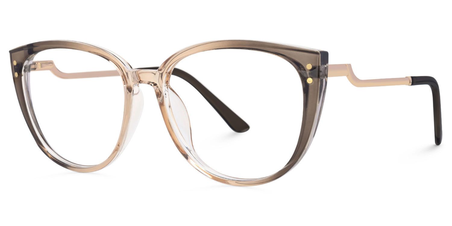 Trendy Zeelool Jailynn Glasses with Cateye Shape -Zeelool Glasses1