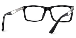 Osvaldo Rectangle Black Glasses5