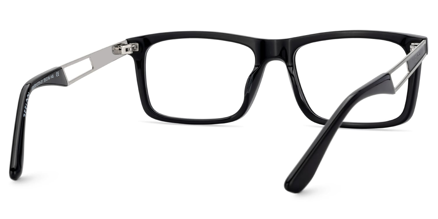 Osvaldo Rectangle Black Glasses5