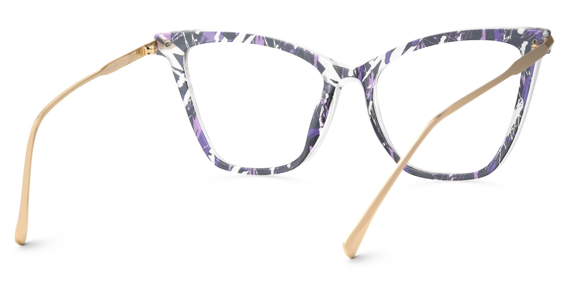 Hilary Purple Striped Eyeglass Frames for Women3