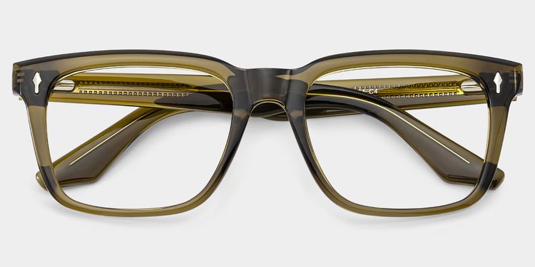 Fletcher Rectangle Brown Glasses