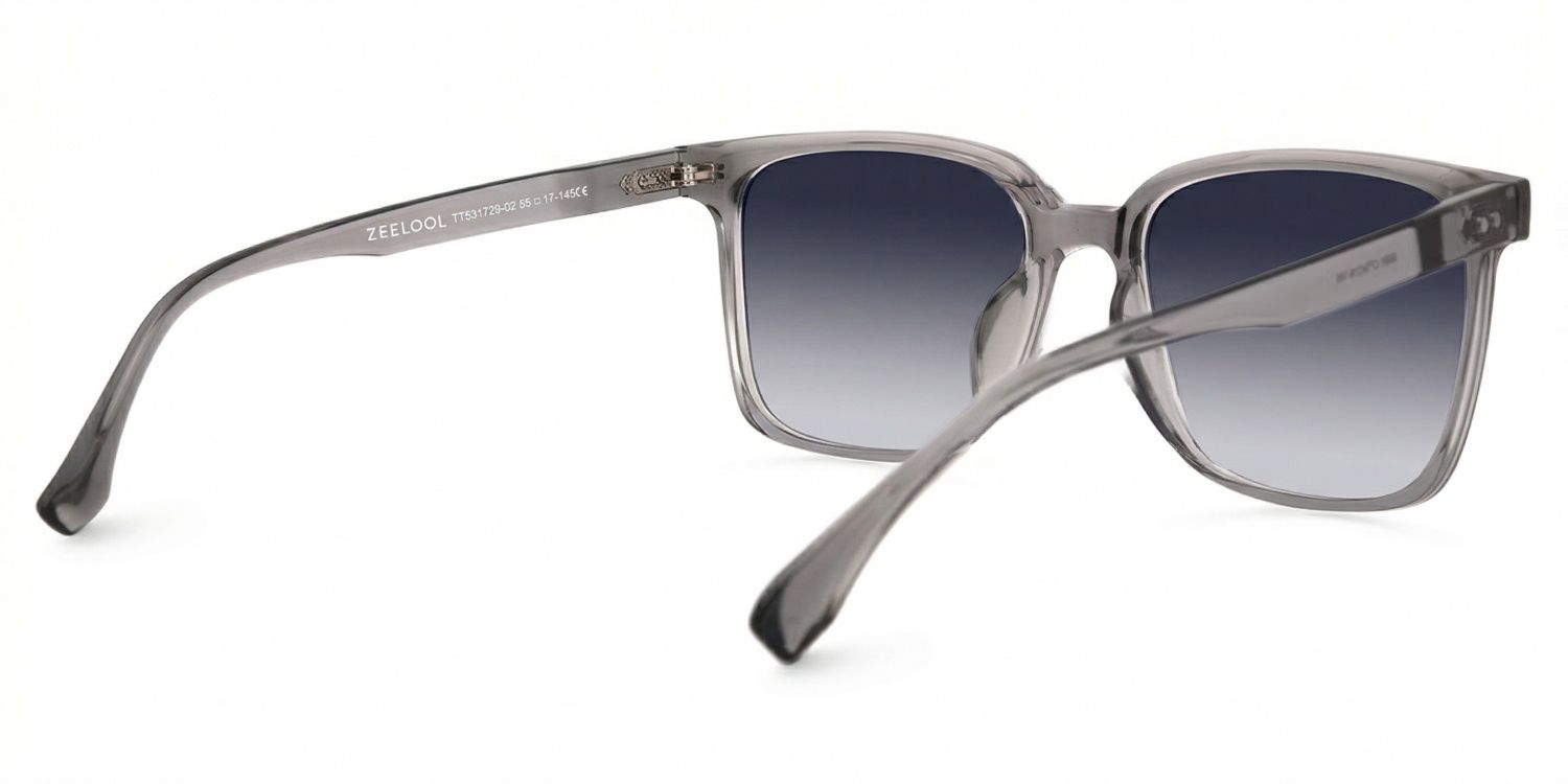 Contreras Square Gray Glasses | Zeelool Glasses3