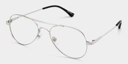 Chaima Aviator Silver Glasses2