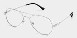 Chaima Aviator Silver Glasses2
