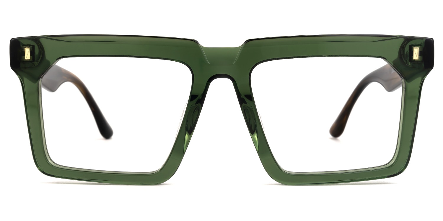Moreland Rectangle Green Glasses