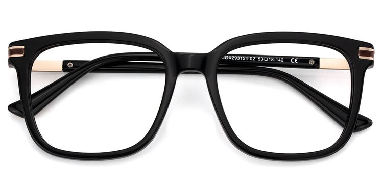 Kenny Square Black Glasses