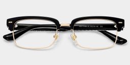 Eden Black Rectangle Glasses2