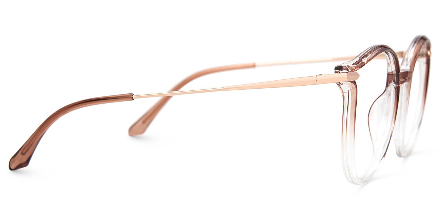 Caylan Beige Blue Light Blocking Round Eyeglass Frames2