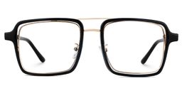 Nellie Aviator Black-Gold Glasses2