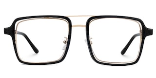 Nellie Aviator Black-Gold Glasses2