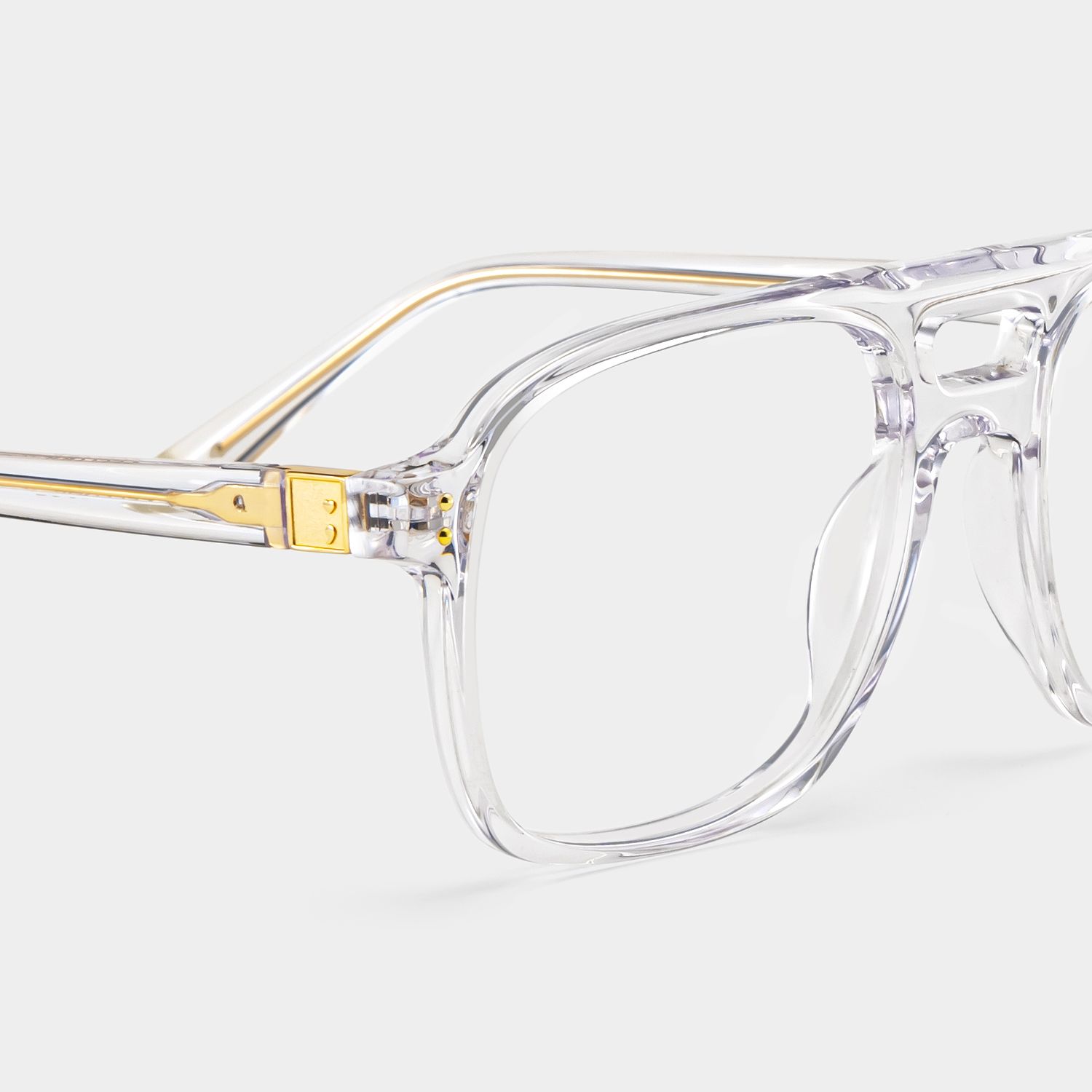 Athena Clear Frame Glasses with Aviator Frame Online | ZEELOOL